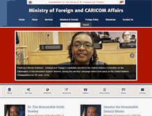 Tablet Screenshot of foreign.gov.tt
